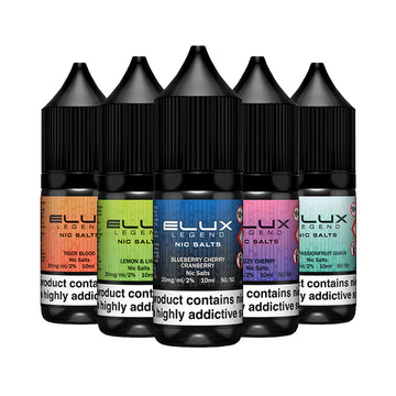 Elux Legend Nic Salt bottles – assorted flavours