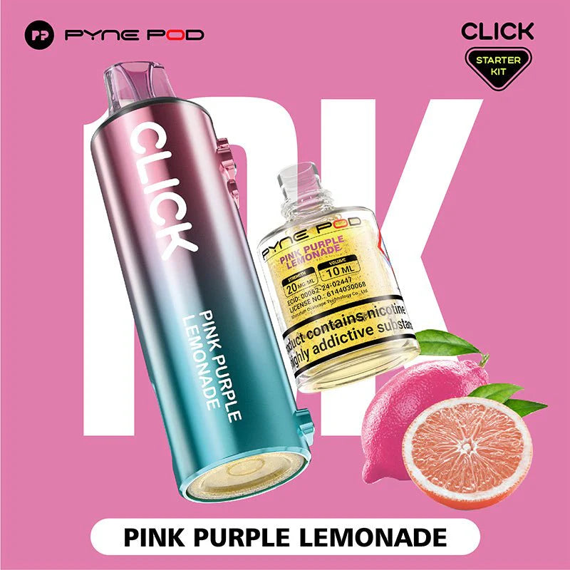 Pyne Pod Click Vape + Refill 10K Puffs, Mesh Coil, 20mg Nic Salt Pyne Pod Click Vape + Refill 10K Puffs, Mesh Coil, 20mg Nic Salt