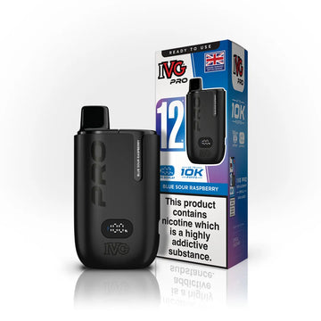 IVG Pro 12 10K Prefilled Pod Kit – 10,000 Puffs, Rechargeable, Mesh Coil