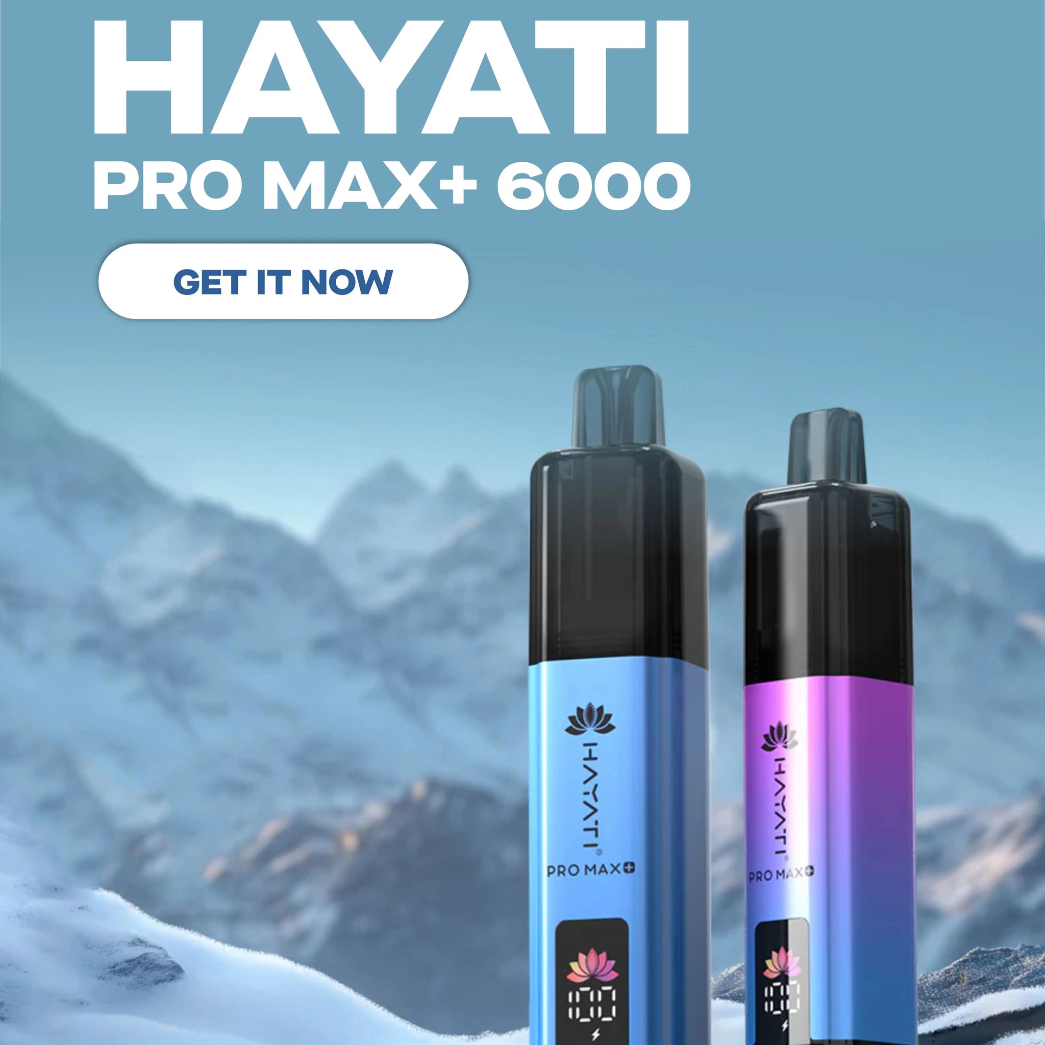 Hayati Pro Max 6000 Plus vape kit with LED display