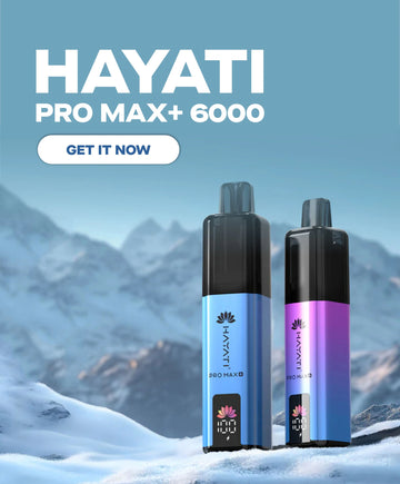 Hayati Pro Max 6000 Plus vape kit with LED display