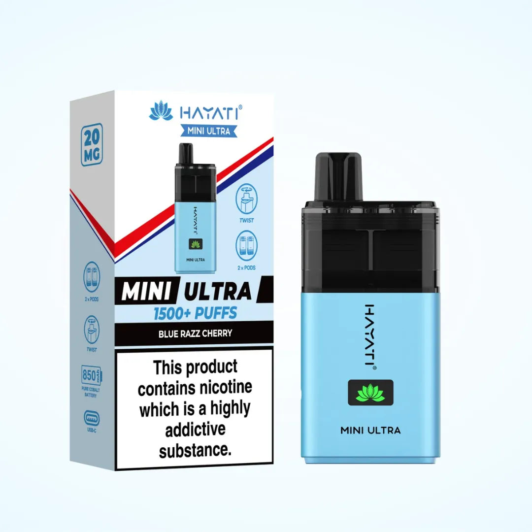 Hayati Mini Ultra 1500 Puffs Vape Kit – Compact & Flavourful