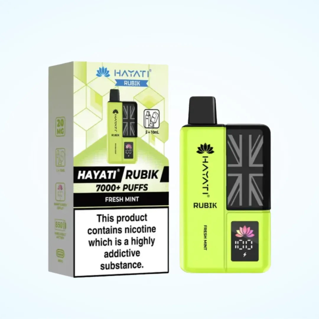 Hayati Rubik 7000 Prefilled Pod Kit – 7,000 Puffs, Rechargeable, Mesh Coil
