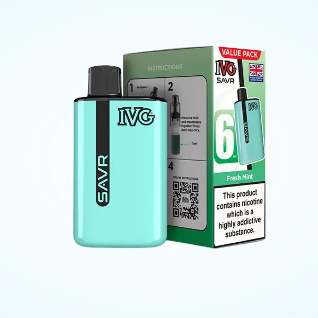 IVG SAVR 3000 Prefilled Pod Kit – 3,000 Puffs, Rechargeable, Mesh Coil